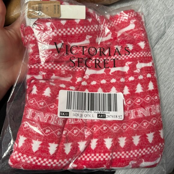 PINK Victoria's Secret Daschound Sleepwear Pajama Pants Joggers New With Tags L - Picture 5 of 8